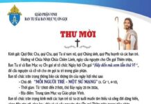 Ban Tu sỹ & Ban Mục vụ Ơn gọi GP. Vinh: Thư mời tham dự ngày hội ơn gọi “Hãy Đến Mà Xem Lần Thứ VI”