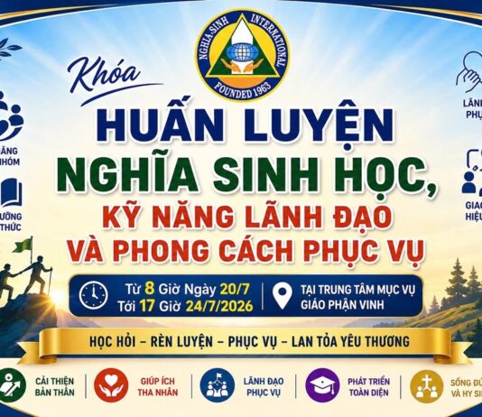 Thư mời tham dự khóa huấn luyện Nghĩa Sinh